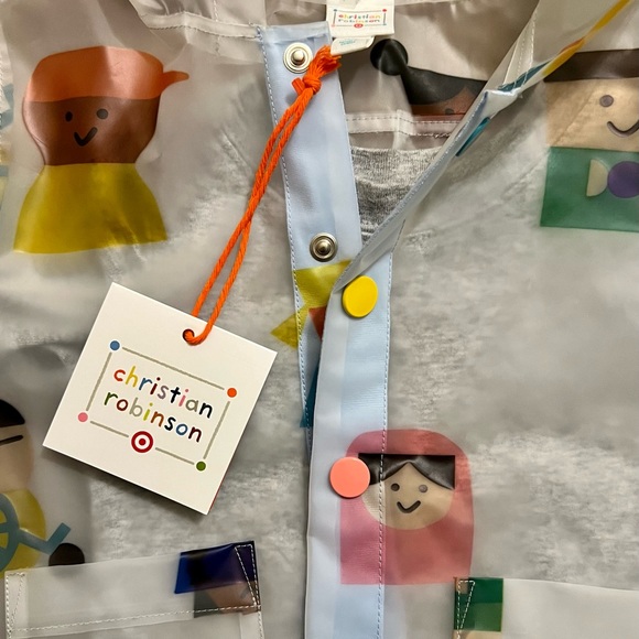 NWT Christian Robinson x Target Faces Raincoat - Picture 2 of 5
